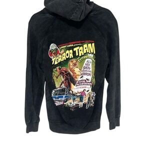 Universal Studios Mens Black Terror Tram Halloween Horror Nights 2023 Hoodie Siz